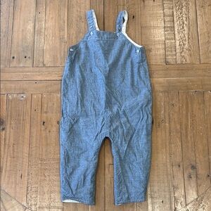 Knot children blue chambray overalls kids size 12 months